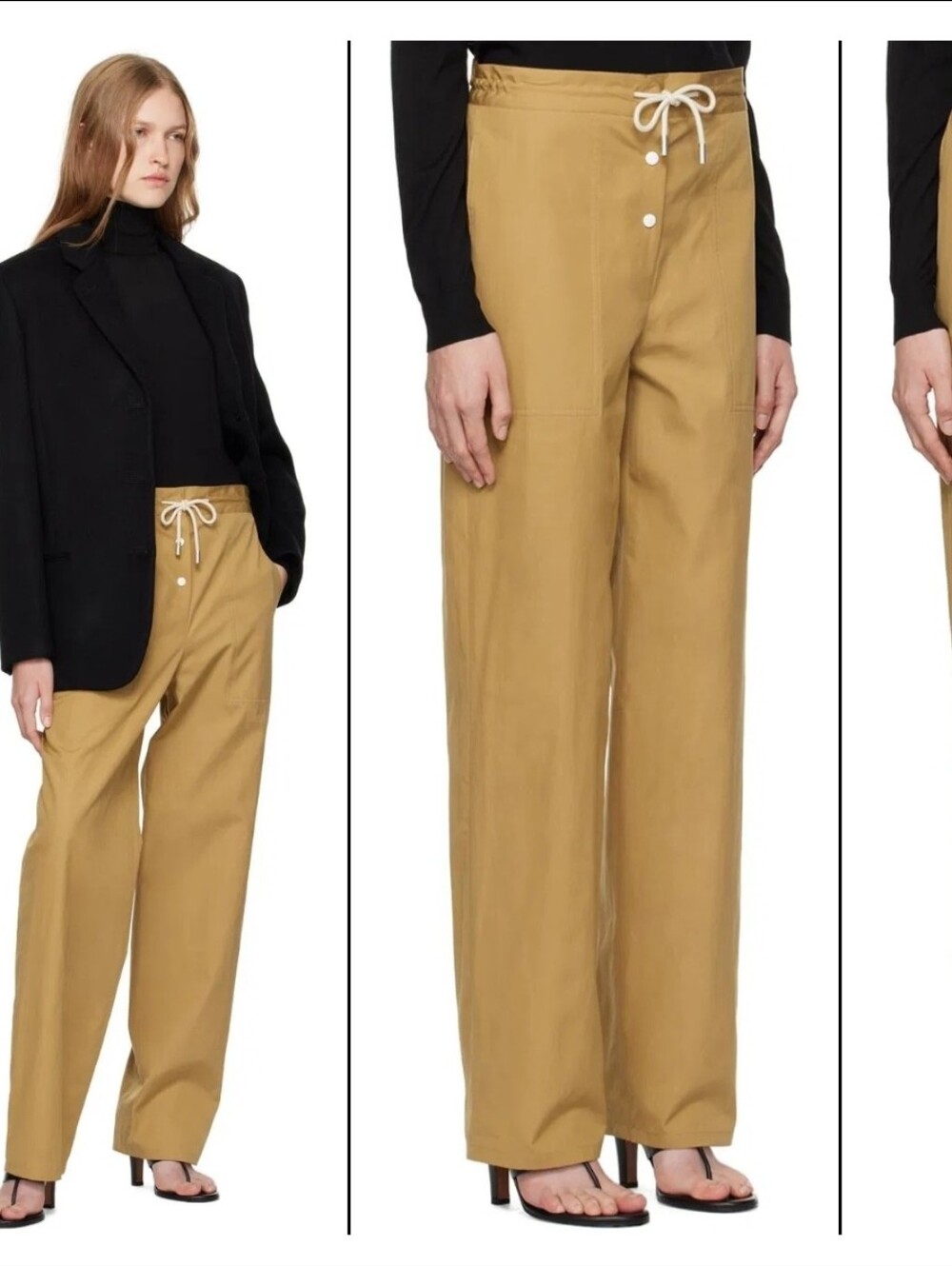 The Row Bonnette Cotton Pants In Tan Size 2 NWOT